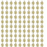 PPhtony Small Flower Charms Metal Vintage Pendant Charm Bead for Bracelet Earring Necklace Keychain Jewelry Making Cards Tags Crafting Supplies, 100PCS