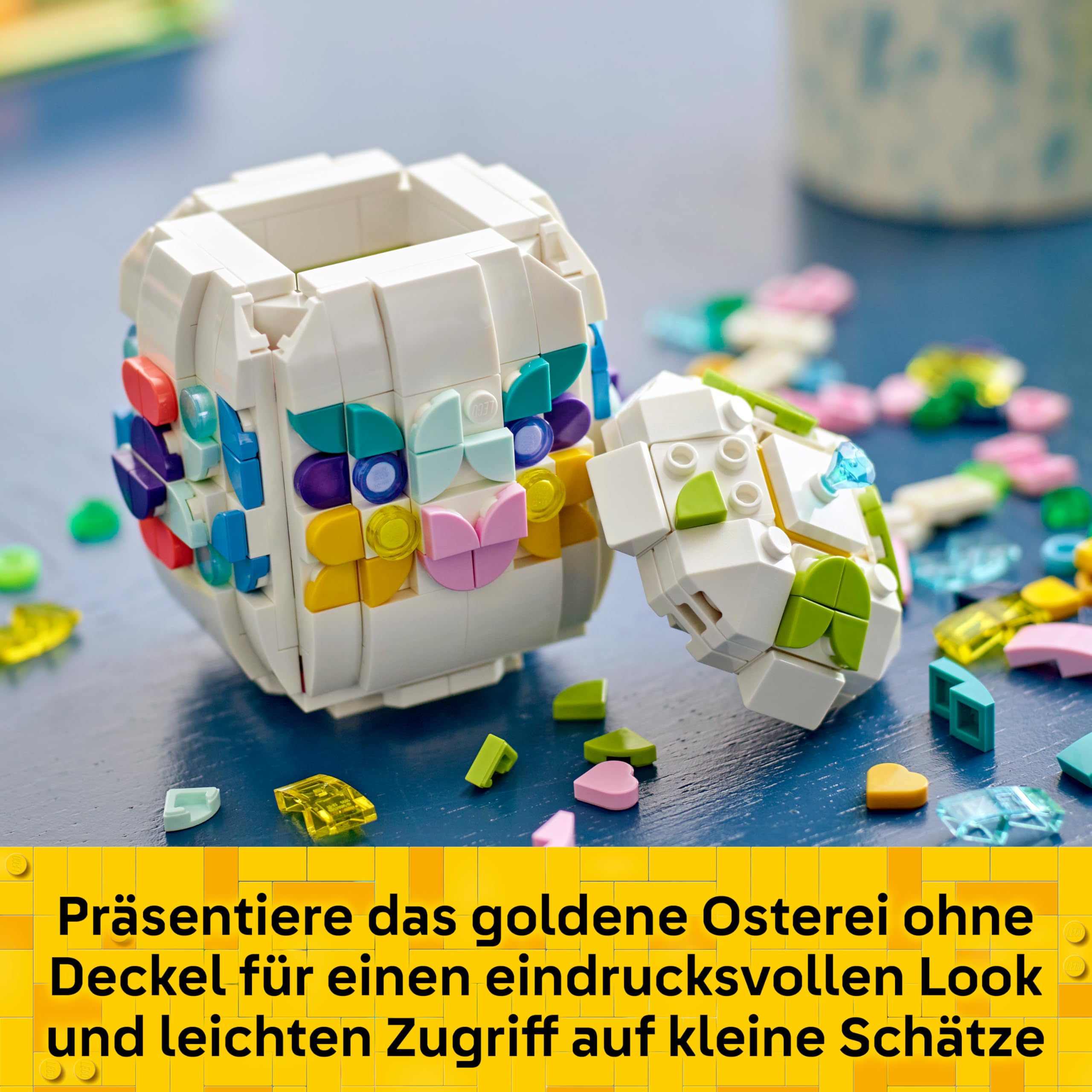 LEGO Verziertes Osterei - Mit bunten Elementen, goldenem Herz & Edelstein - Kreative Kinderzimmer Deko - DIY Set zum Bauen und Sammeln - Ostergeschenke für Mädchen & Jungen ab 9 Jahren - 40816 8