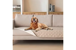 gogobunny 100% Double Sided Waterproof Dog Blanket Soft Pet Bed Cover Reversible Protect Furniture Couch Sofa Car for Puppy Cat Kids (Dark Beige/Light Beige, 30x80 Inch (Pack of 1))