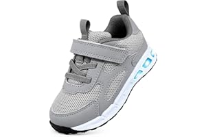 YESKIS Toddler Boys Girls Light Up Shoes LED Flashing Lightweight Mesh Breathable Adorable Running Sneakers for Toddler and Little Kid