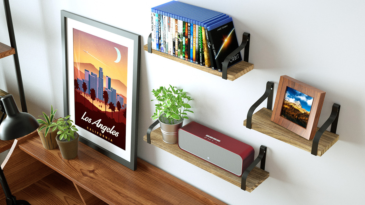 6 Love+KANKEI+Floating+Shelves+Mounted+Bathroom