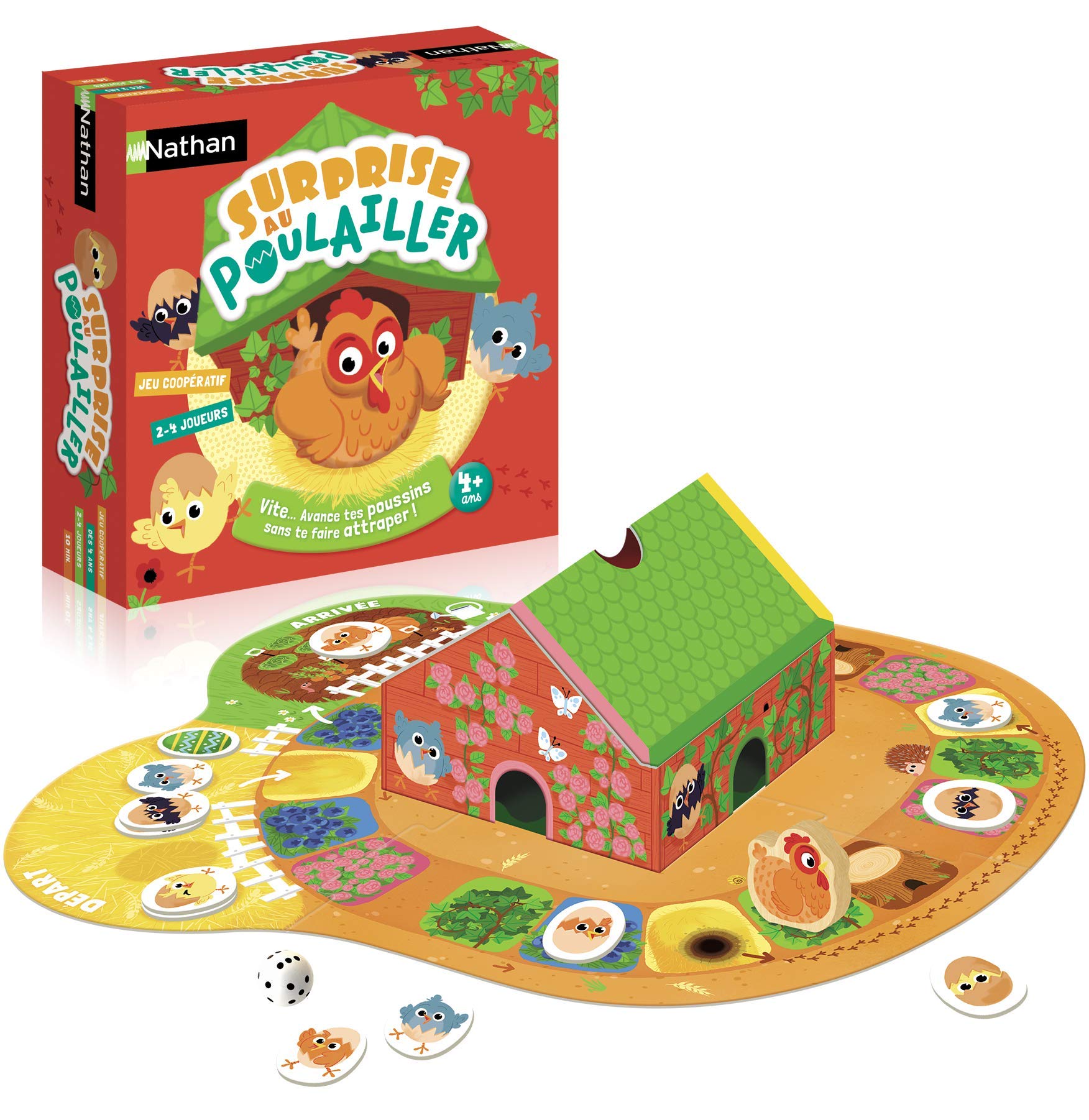Nathan - Surprise at the chicken coop - Cooperative board game for children from 4 years old
