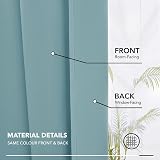 Deconovo Thermal Blackout Curtains 90x90 Sky Blue Two Panels view 7