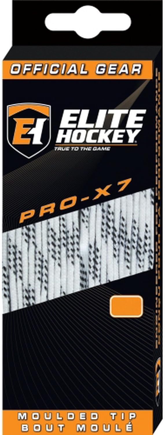 Elite Hockey PRO-X7 Wide Molded Tip Cotton Hockey Skate Laces (Color, Size Choice) : Sports & Outdoors