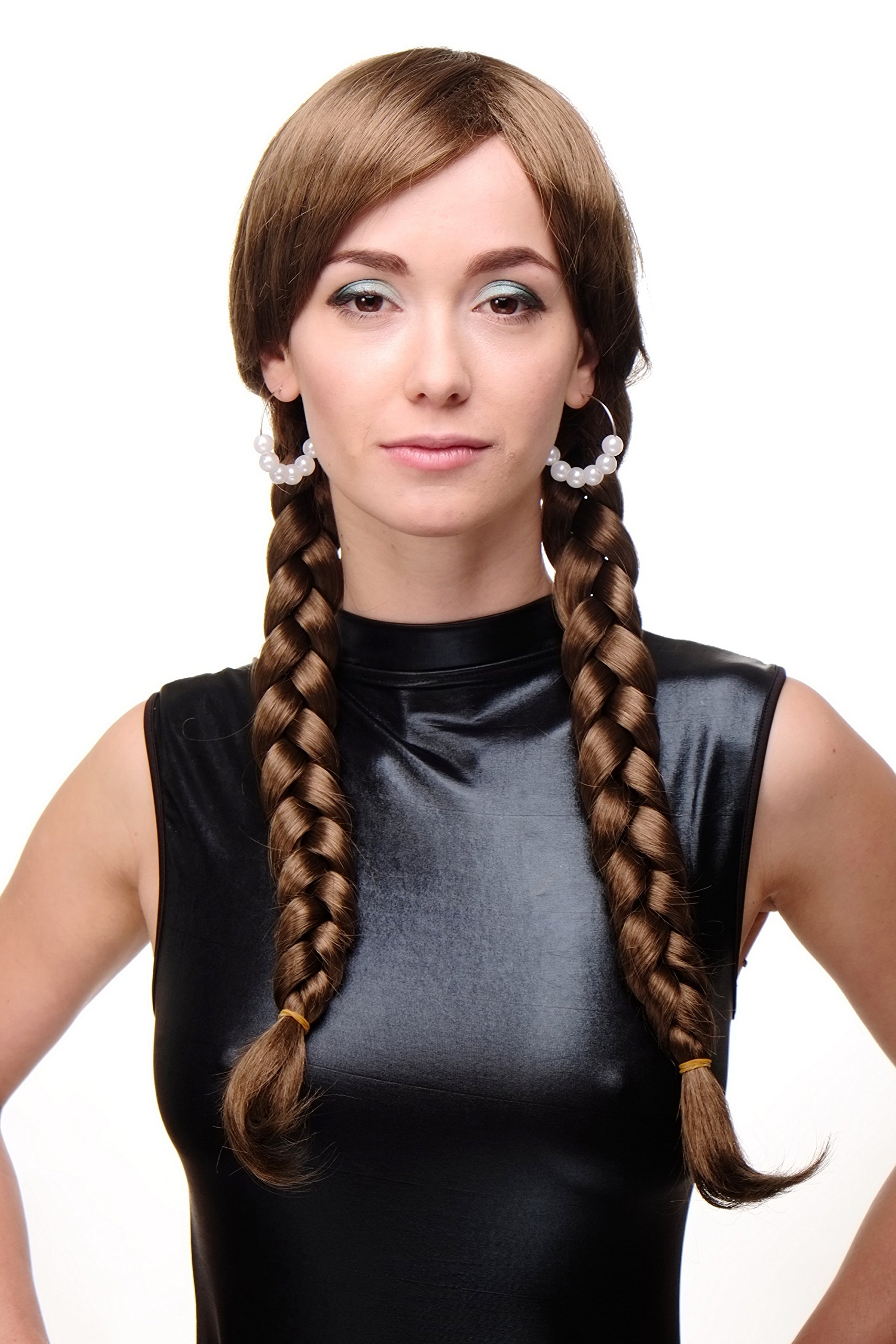 WIG ME UP 3446-12 Lady Quality Wig Cosplay long braided pigtails braids Schoolgirl Harajuku Japan Gothic Lolita golden brown