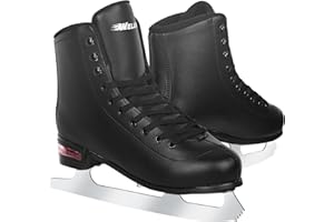 WELLWON Figure Ice Skates for Women Girls and Boys, Lace-Up Adult Figure Skate Ice Hockey Skates for Outdoor and Skating Rink, Figure Ice Skate Shoes Size 5 6 7 8 9 10 11 and Youth 2Y 3Y