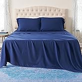 NORTHWEST Ashford Home Essentials Bedding, 4 Piece Queen Size Sheet Set, Estate Blue