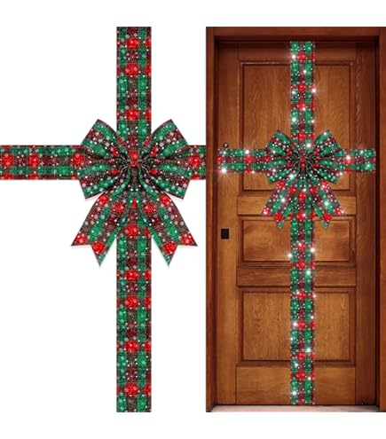 Nœuds De Noël Pour Couronne, Décorations De Noël Ornement Multifonctionnel Pour Arbre De Noël Grand Nœud De Noël Pour Porte D'Entrée, Arbre De Noël Extérieur