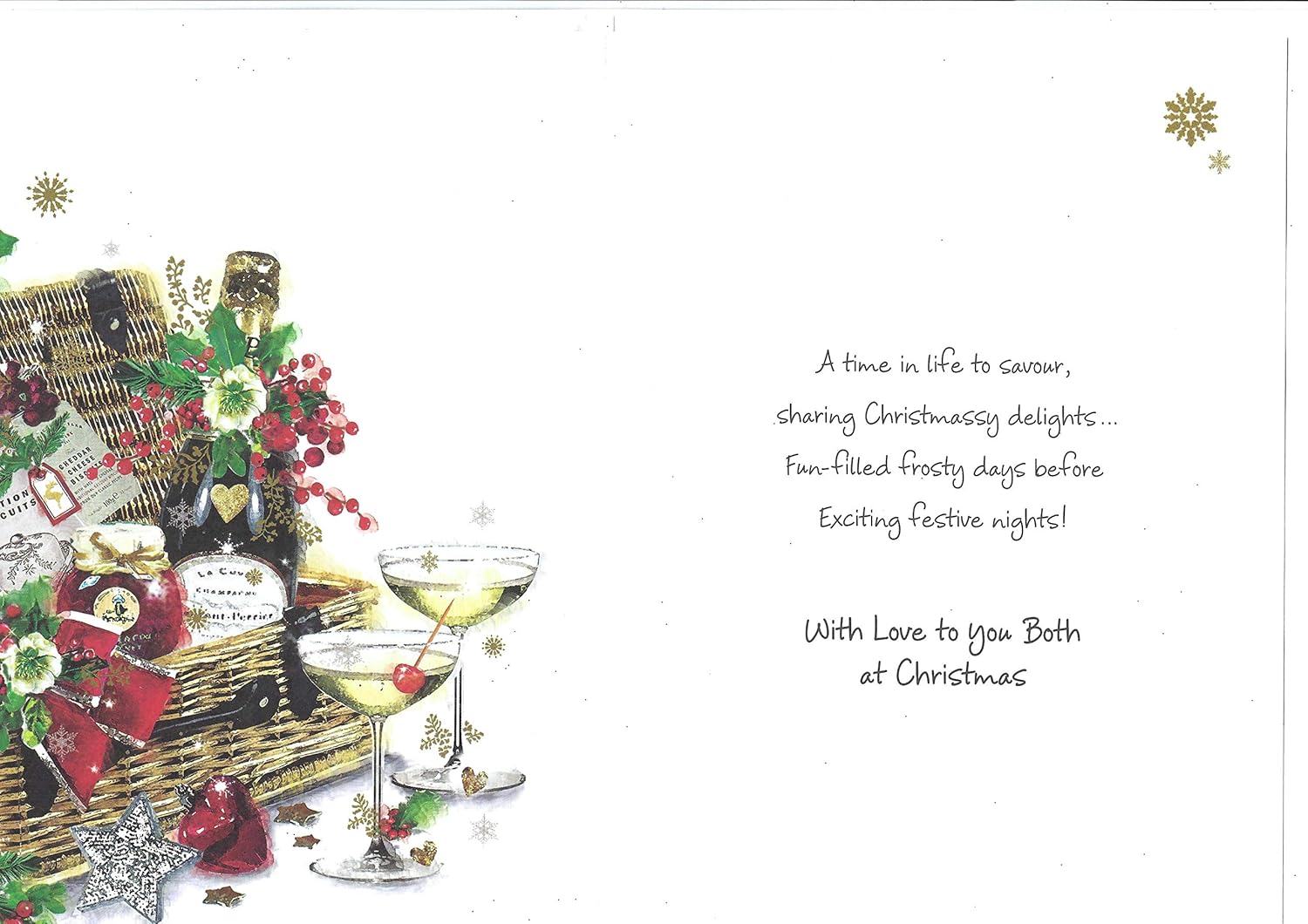 Jonny Javelin Special Daughter and Son in Law at Christmas Card - Hamper, brown|oak|red|beige - Image 3