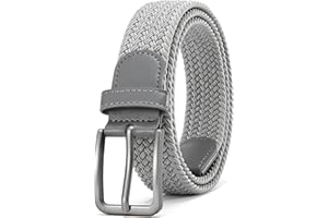 DOOPAI Braided Stretch Belt for Men, Elastic Woven Belt, casual Fabric Golf Belt, 1 3/8" for golf pants jeans, Gift Box