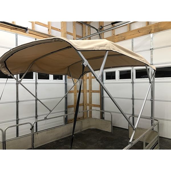 Replacement Bimini Top Canvas With Boot, Beige,