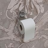 Croydex Pendle Toilet Roll Holder Chrome Zinc Alloy Flexi-Fix Easy Install view 5