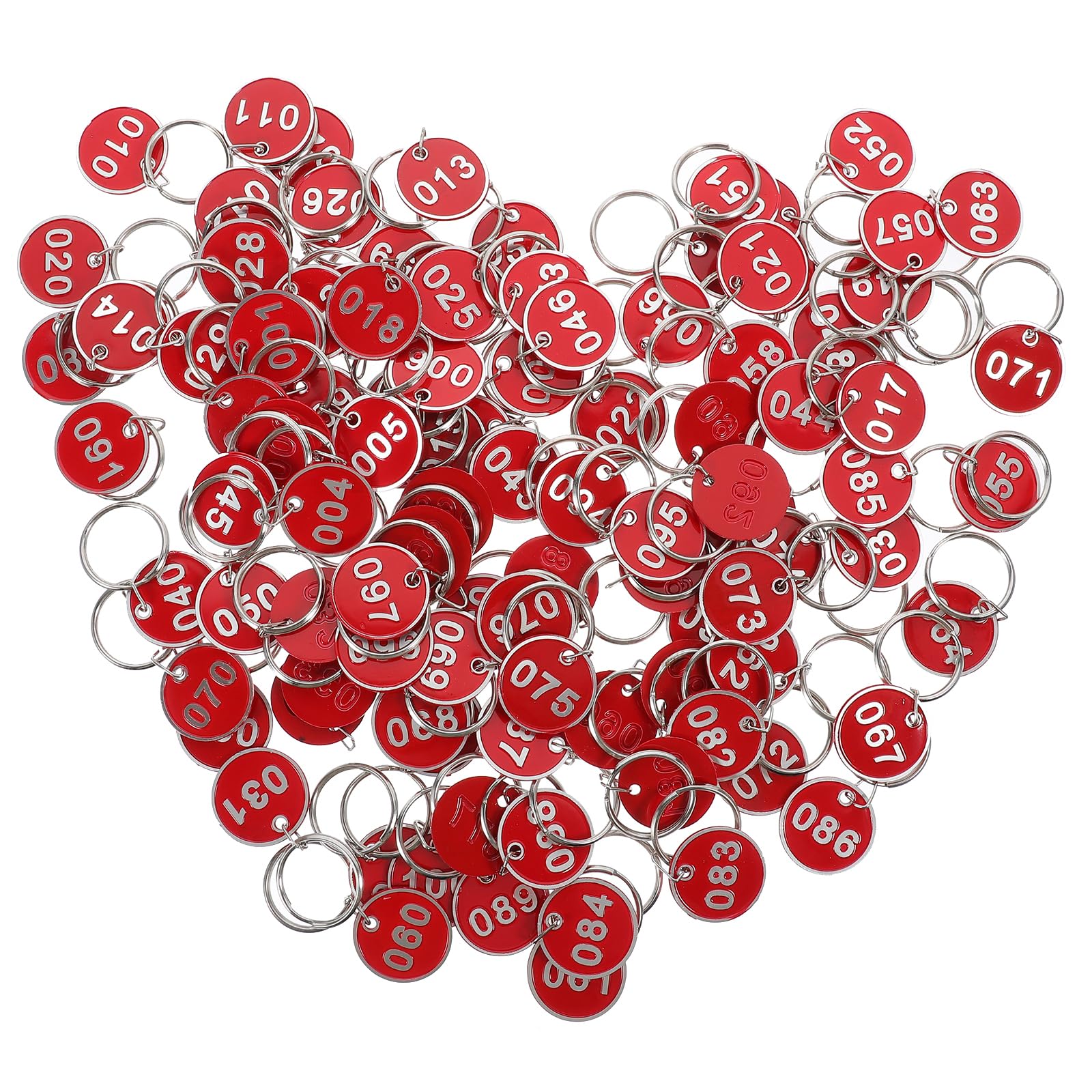 Holibanna Aluminium Numbered Key Tags 50 Pieces Metal Digital Number Cards for Sauna Locker Organization Spa Hotels Sequential Tags 1-50