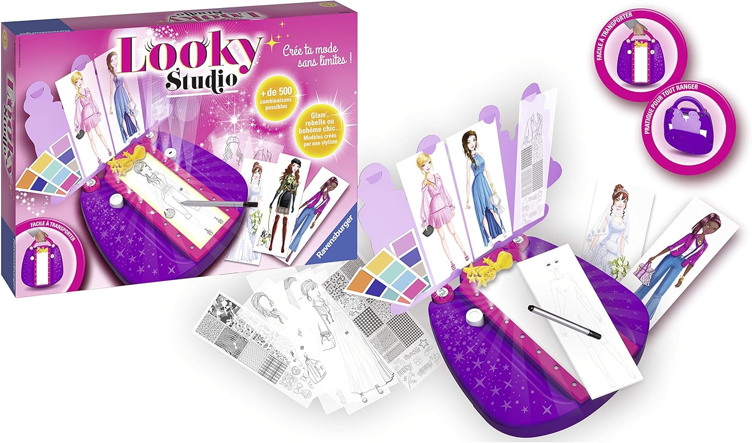 Ravensburger - Looky Studio - Dessin de mode - Stylisme - Jeu créatif - Enfants dès 6 ans - 18028 - Version française - Image 3