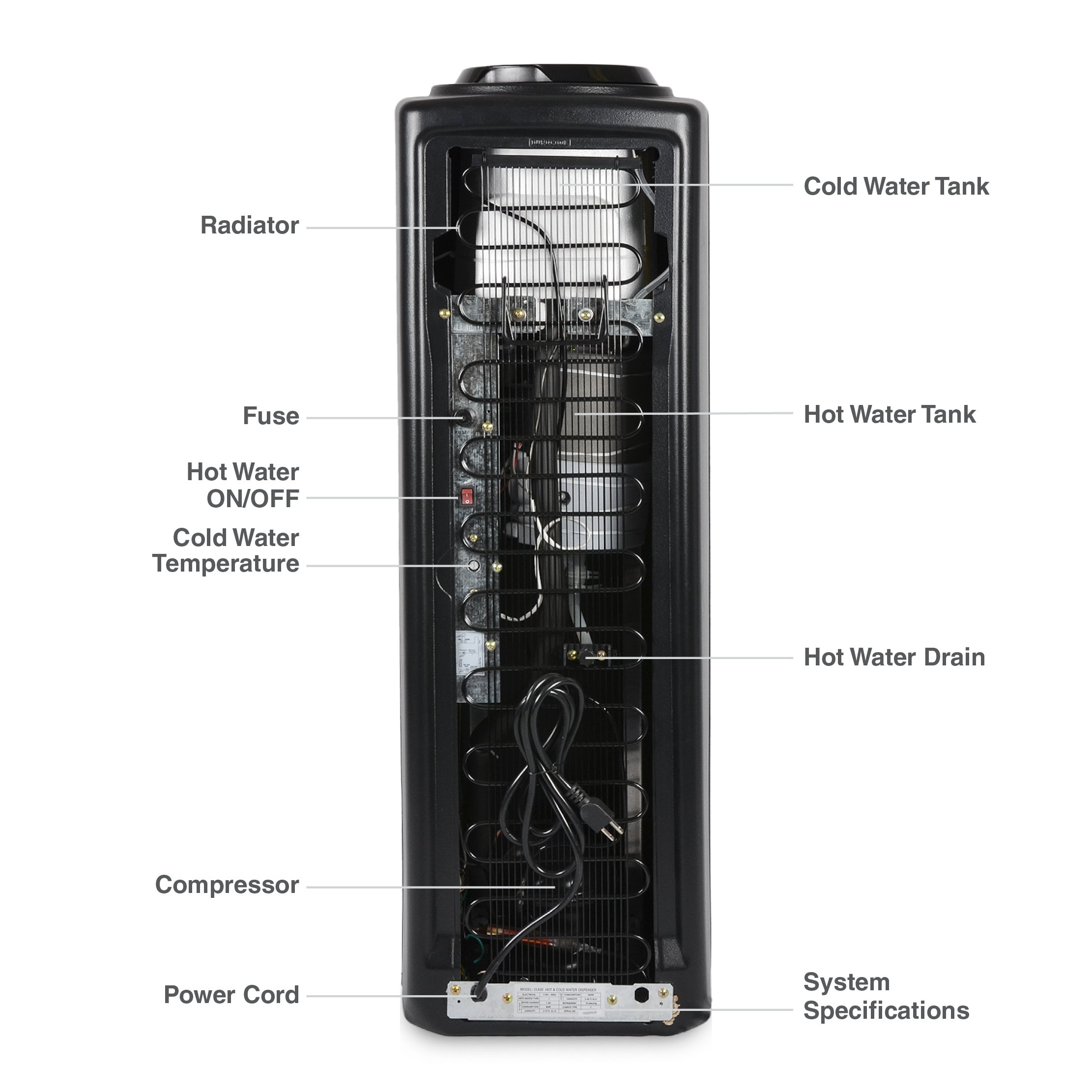 Brio CL520 Commercial Grade Hot and Cold Top load Water Dispenser
