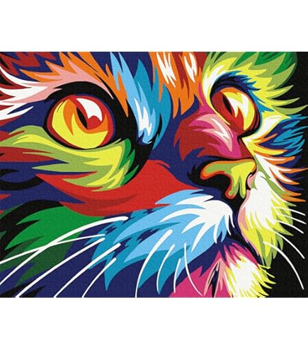 MXJSUA – Lot De 4 Kits Peinture Par Numéros Animaux – Koala, Pingouin, Licorne, Alpaga – 20x20 Cm