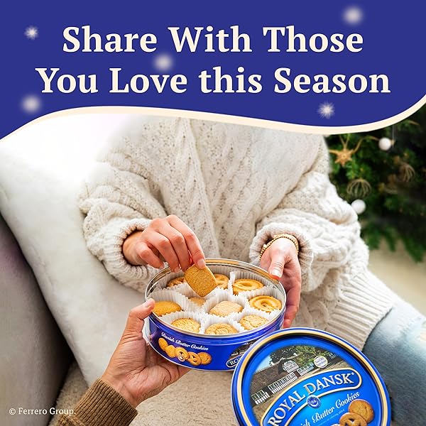 ROYAL DANSK DANISH BUTTER COOKIES, PREMIUM ASSORTED COOKIES IN GIFT TIN, GREAT FOR SHARING AND GIFTING, 12 OZ