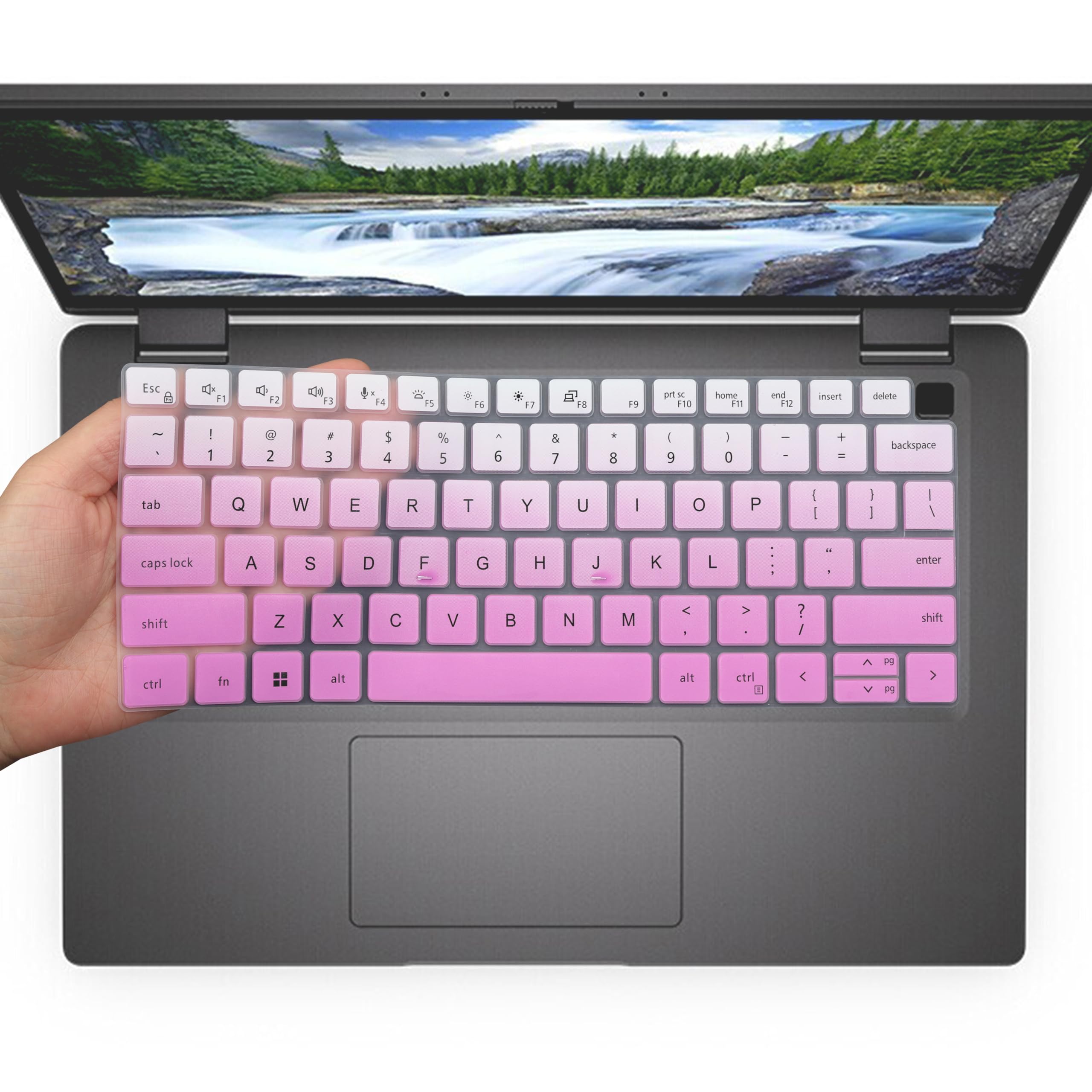 Photo 1 of Keyboard Cover Skin for Dell Latitude 5420 5430 5431 7410 7420 7430 7440 7450 9420 9430 14", Dell Latitude 7520 9510 9520 15.6" Laptop Keyboard Protector-OmbrePurlple