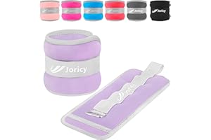 JORICY Ankle Weights A Pair of 1/2/3/4/6/8/10/12/20 LBS Wrist Leg Arm Weights for Women Men kids child with Adjustable Straps, Strength weighted for Physical Therapy Running Walking Fitness Gym Workout