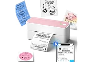 Phomemo Bluetooth Thermal Shipping Label Printer, 241BT Wireless 4x6 Label Printer for Small Business, Office & Home Use, Com