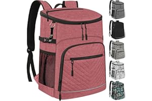 CAPOLO Cooler Backpack Insulated Leakproof Waterproof Backpack Cooler Bag 30 Cans, Large Capacity Lightweight Travel Camping Beach Backpack Cooler Ice Chest for Men and Women