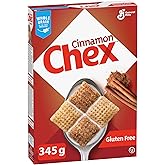 CHEX Gluten Free Cinnamon Cereal Box, No Artificial Flavours, No Artificial Colours, Whole Grain is the First Ingredient, 345