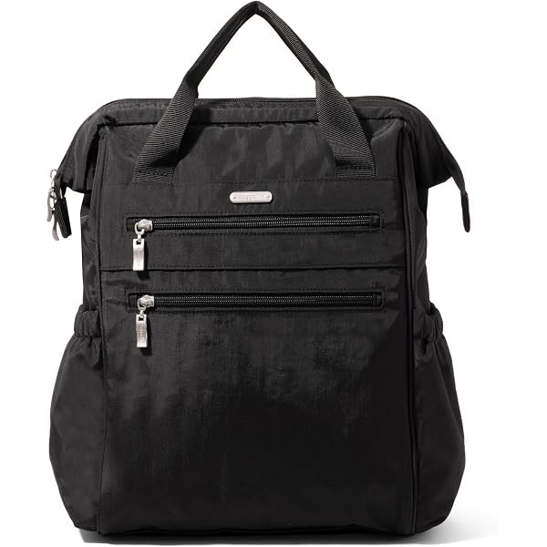 Baggallini Houston Convertible Backpack Tote Bag Black Nylon Multi Pocket Travel Houston Convertible Backpack Tote Bag main image 4