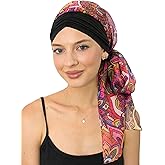 CAPLORD Head Scarf for Women Skull Cap Chemo Patients Headwear Cancer Hair Loss Scarf Headwrap Cover Hat Turban Covering Wrap