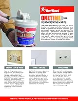 Red Devil ONETIME Lightweight Spackling 1/2 Pint White 8 oz view 3