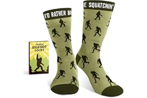 VICRAZY Bigfoot Gifts for Men, Women - Bigfoot Sasquatch Socks, Gifts for Dad, Husband, Grandpa - Stocking Stuffers for Men