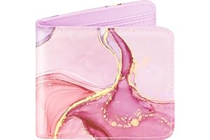 BISTUP Girls Cute Kawaii Wallet Marble Aesthetic Women Womens Cool Funny Leather Credit Id Card Cash Holder Woman Rfid Blocking Zipper Wallets With Coin Pocket Id Window Female Bifold Little Girl