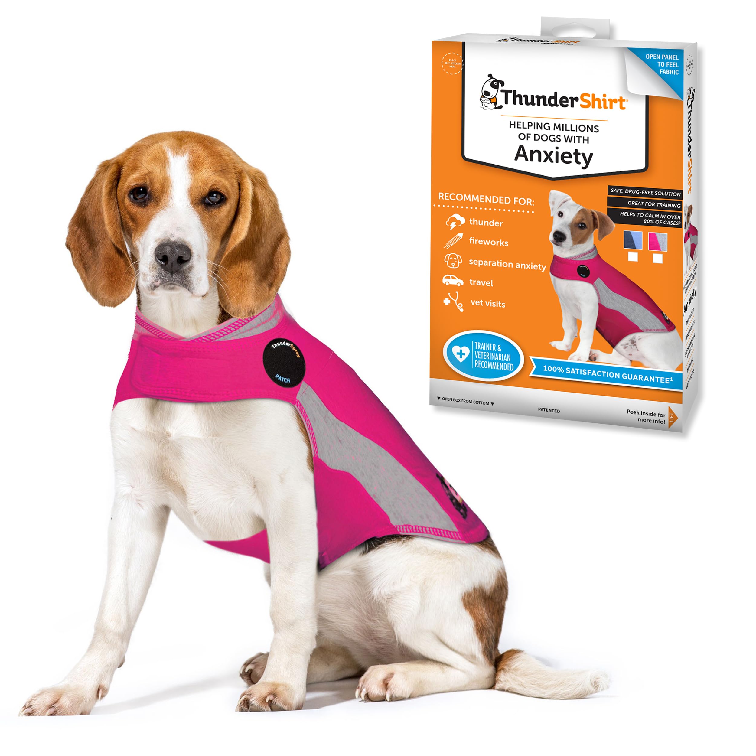 Thundershirt mens HPMT01 Dog Anxiety Jacket, Pink, Medium UK