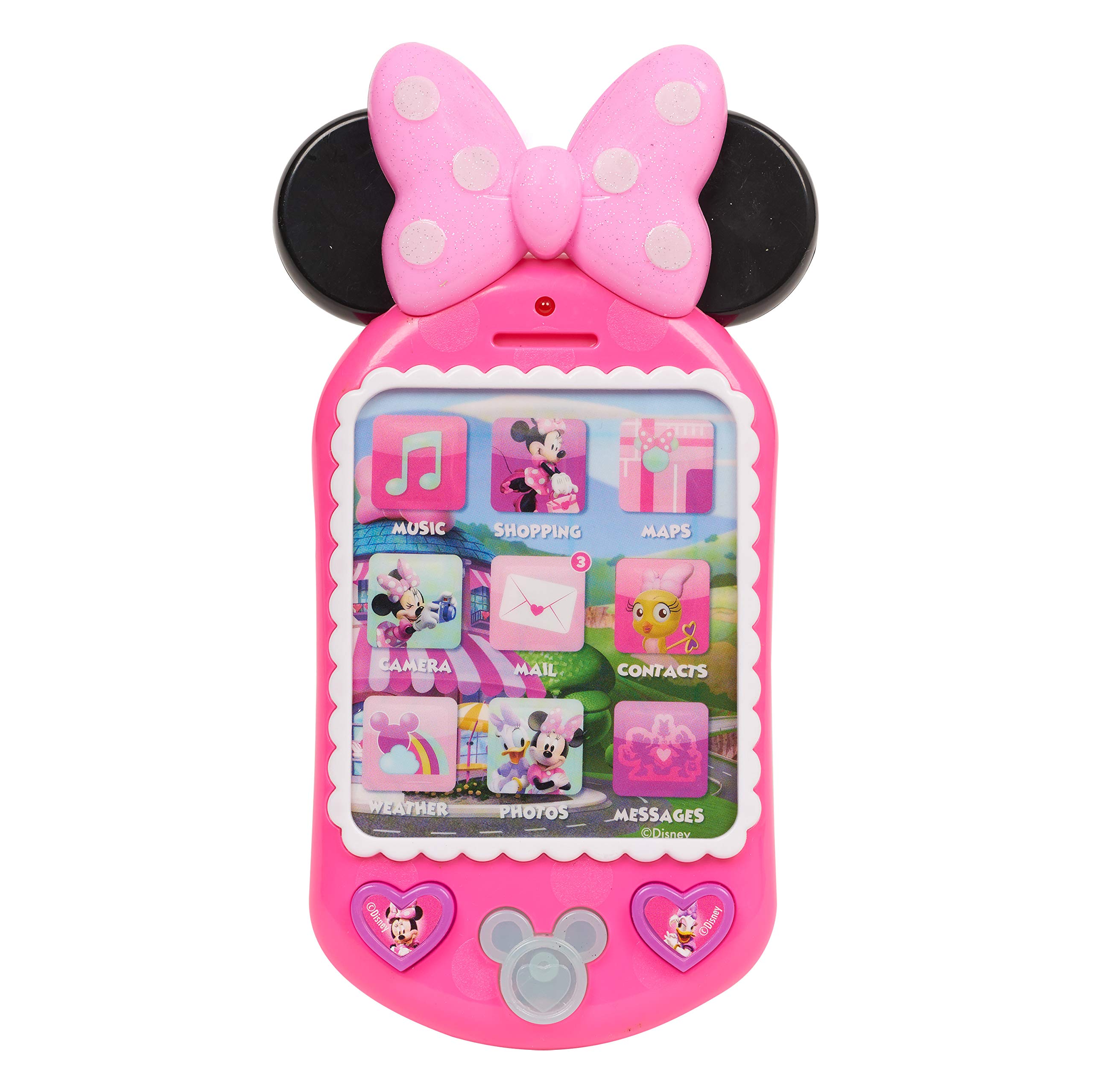 Photo 1 of Disney Junior Minnie Bow-Tique Why Hello Pretend Play Cell Phone, Lights and Sounds, Batteries Included, Kids Toys for Ages 3 Up by Just Play