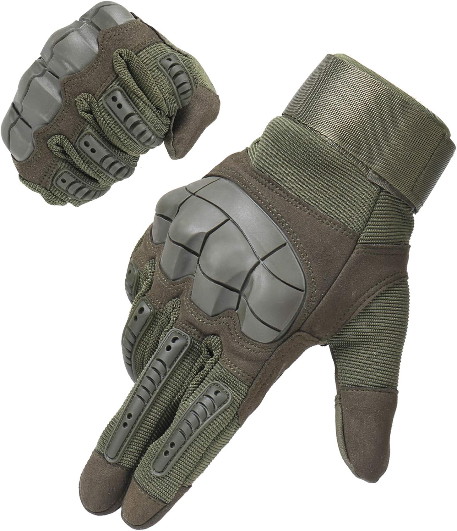 HIKEMAN Full Finger Touch Screen Tactical Military Gloves Hard Knuckle Gloves for Hunting Shooting Motorcycle Cycling Hiking
