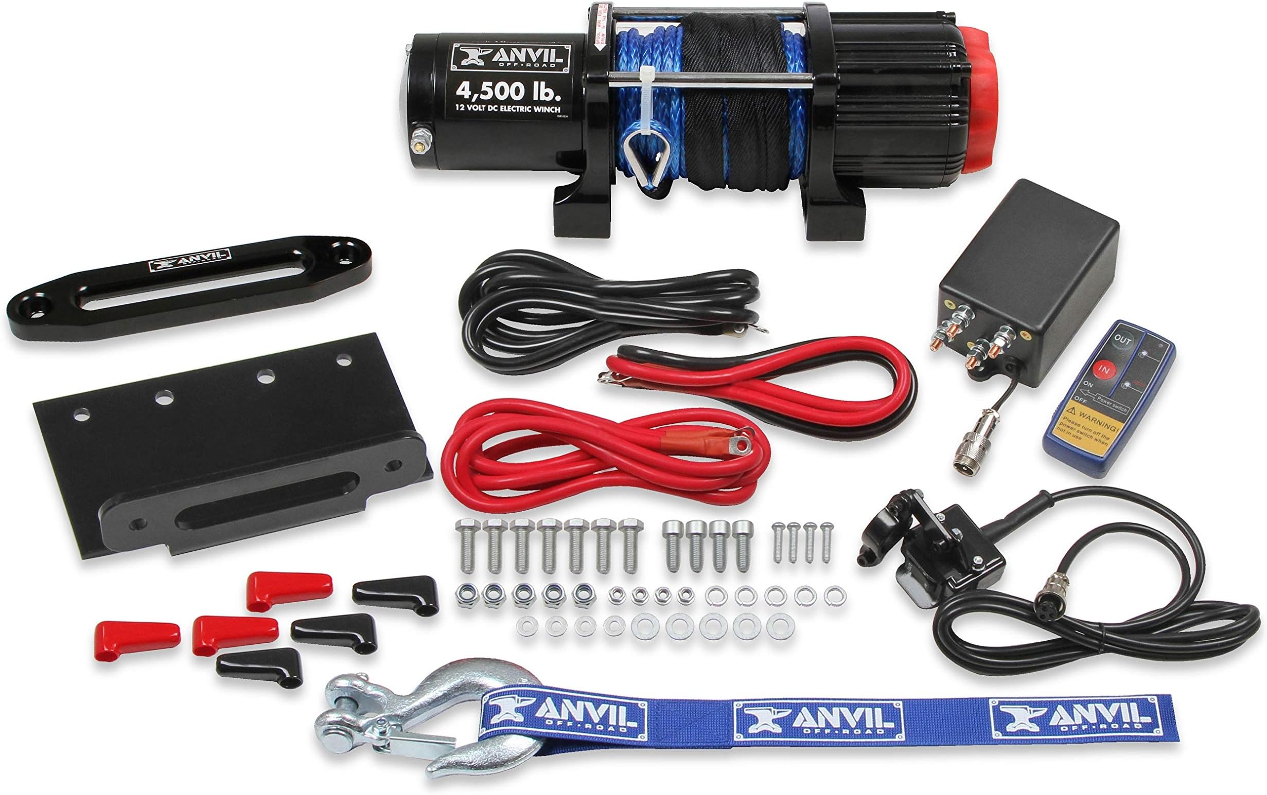 Holley 4510AOR Winch w/Synthetic Rope & Aluminum Fairlead
