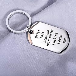 CINDYHE Drive Safe I Love You Keychain for Brother