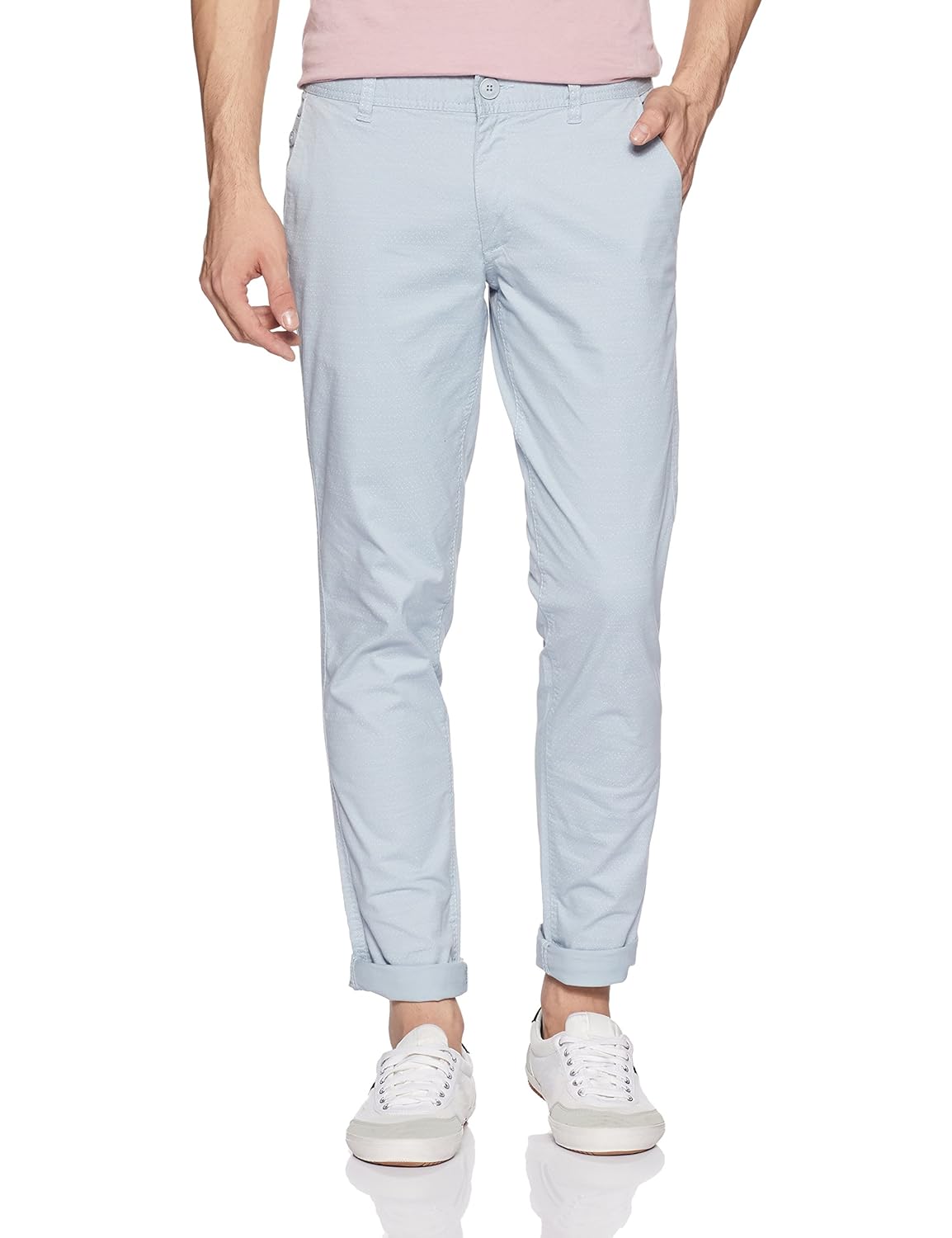 cherokee men's tapered fit casual trousers