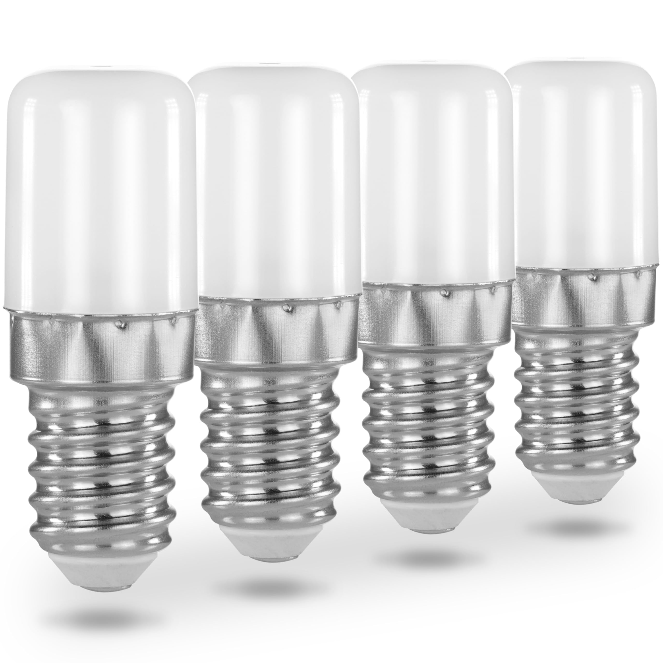 POPPSTAR 4X LED Refrigerator Bulb E14, 1.6W, Cool White, 150 lm (16W), Light for Fridge, Freezer