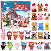 Advent Calendar 2026 for Kids With Mini Animal Plush Keychain Toys | 24 Days Christmas Countdown Calendar, Stuffed Animals Xmas Tree Decor, Stocking Stuffers Party Favor Gifts for Boys Girls