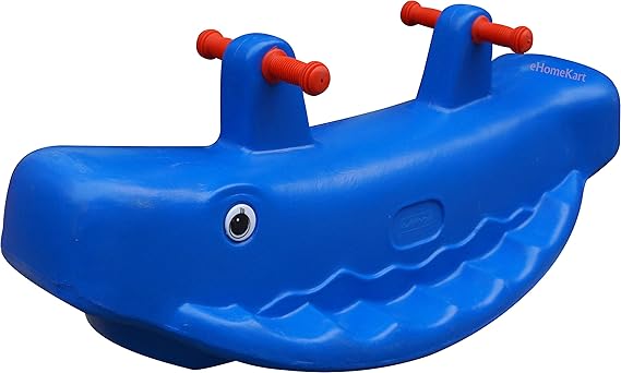 eHomeKart Playgro Rocker for Kids - Plastic Whale Ride-on Toy - for Indoors and Outdoors - for Boys and Girls (Colour May Vary)