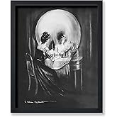 Monem Art Vintage All Is Vanity Poster - Retro Skull Print - Optical Illusion Art - Gothic Gift for Him, Her, Men, Women - Surrealism Wall Decor for Bedroom, Living Room - 8x10 UNFRAMED Wall Art