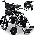 Medical Care Portable Electric Wheelchair for Adults,Foldable Dual Motorized Power Wheelchairs,All Terrain Folding Wheel Chai