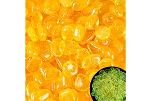 KAIYUAN DYNASTY 200pc Bling Glow in The Dark Stones Glowing Garden Pebbles Sparkling Luminous Rocks Glowing Rocks for Garden Outdoor Glow Stones for Lawn Patio Walkway Driveway,Yellow