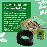 Green Feathers WiFi Birdbox Camera 1080p Night Vision 20m Kit view 2