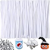 200pcs White Pipe Cleaners and self-Adhesive Wiggle