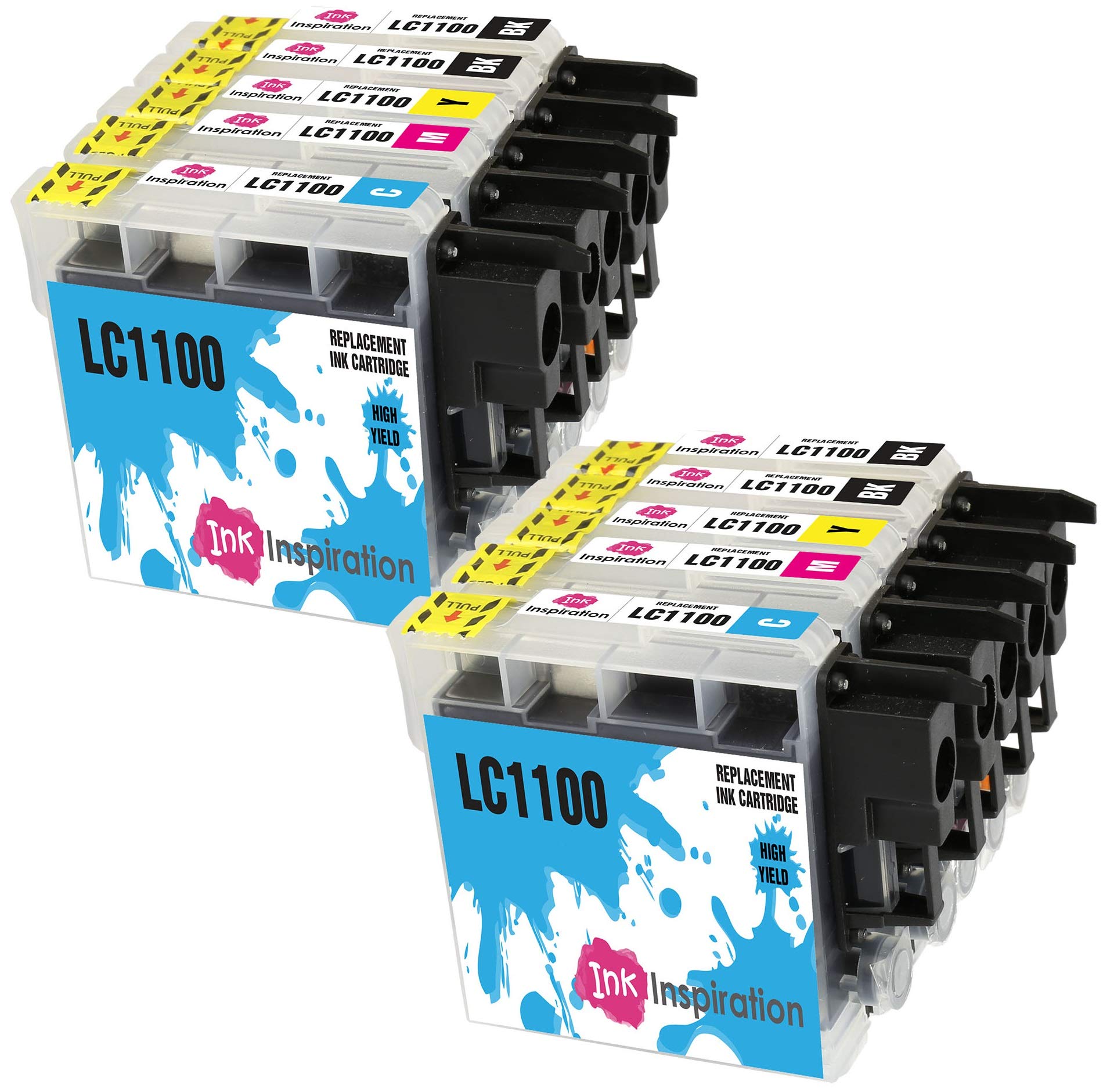Ink Inspiration® Replacement for Brother LC1100 Ink Cartridges 10-Pack, Use with Brother DCP-145C 165C 195C 197C 375CW 385C 395CN 585CW 6690CW MFC-250C 290C 490CW 5490CN 5890CN 5895CW 6490CW 990CW