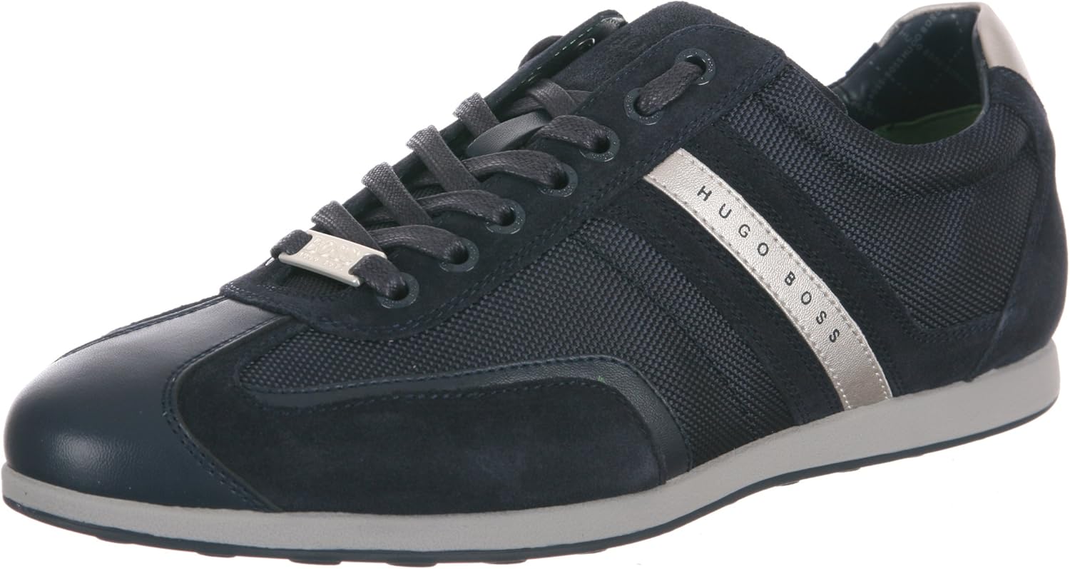 BOSS Hugo Streametal Herren Blau Leder Turnschuhe Schuhe EU 44 Amazon