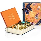 Venchi Maxi Chocolate Book Tin with Italian Chocolates - Gluten Free- Gift Idea for Birthday and Anniversary with Dark, Milk and Hazelnut Chocolates