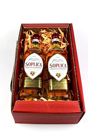Geschenkset mit zwei Soplica Haselnuss Orzech Laskowy, 30 %( 2x0,5 L)
