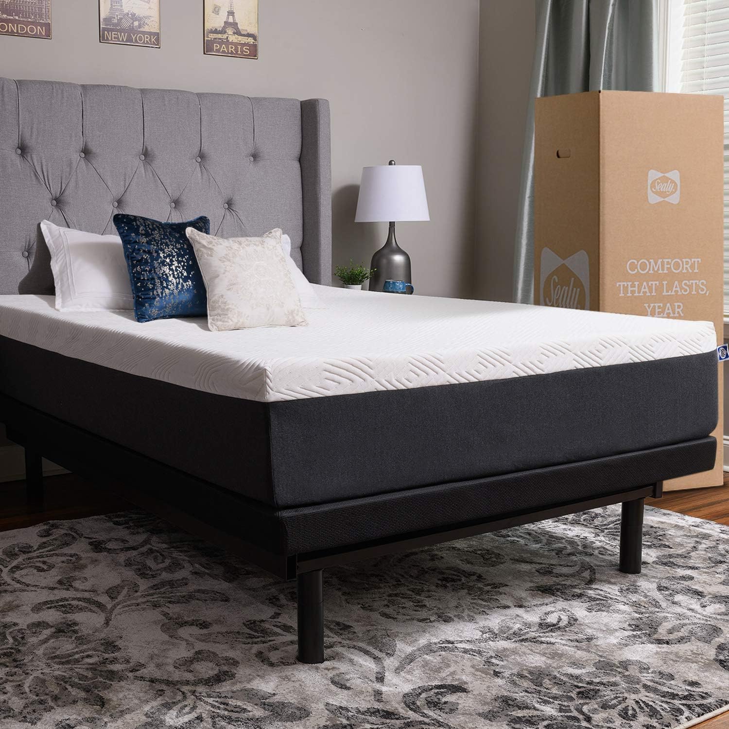 Amazon Com Sealy 12 Inch Memory Foam Bed In A Box Adaptive